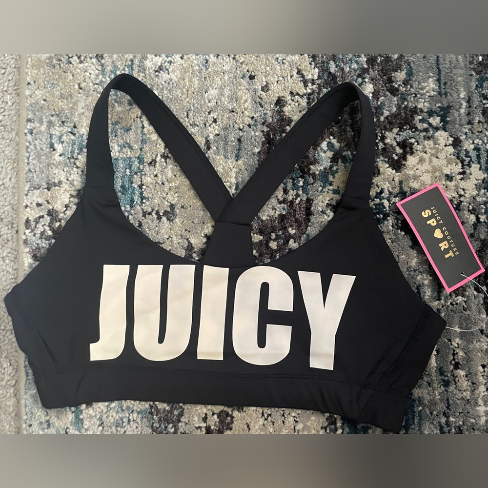 NWT Juicy Couture Sport Cross Back Sports Bra